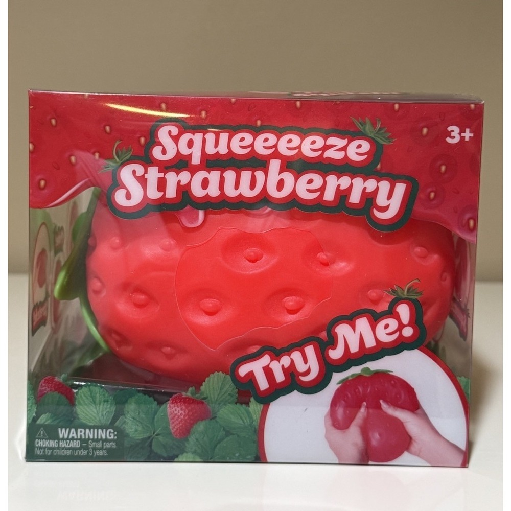Sunny Days Jumbo Squeezy Strawberry Squishy Toy Stress Relief Sensory Fun
